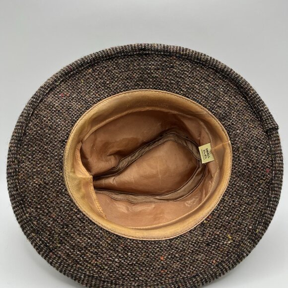 Vintage 60s MCM McGregor Wool Tweed Fedora Hat Small 6 3/4–6 7/8 Union Made USA - Picture 6 of 10